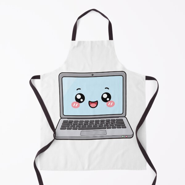 Item preview, Cute Kawaii Laptop Happy Computer Tech Illustration designed and sold by Seculinator.