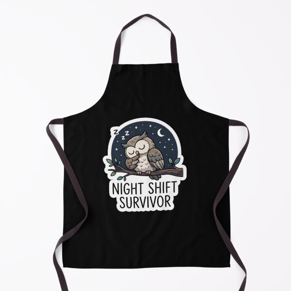 Item preview, Sleepy Cute Owl Night Shift Survivor designed and sold by Owcomm.