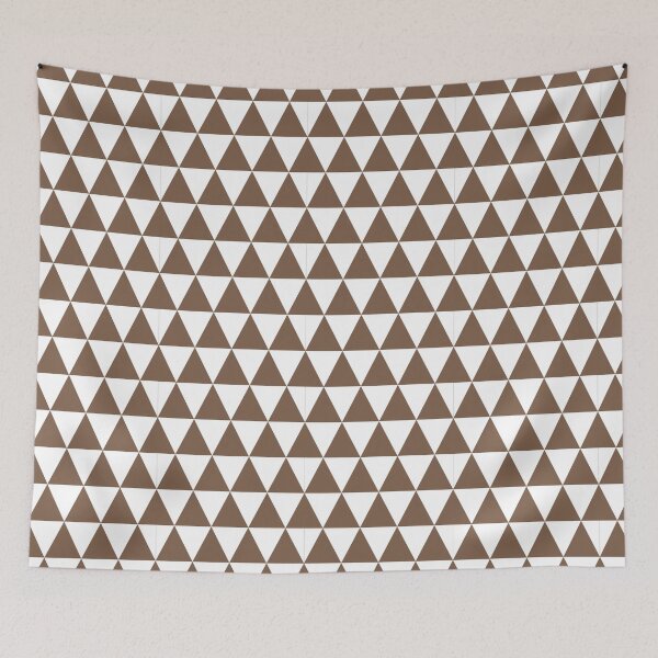 Item preview, White And Mocha Triangle Grid Pattern designed and sold by pattern-archive.