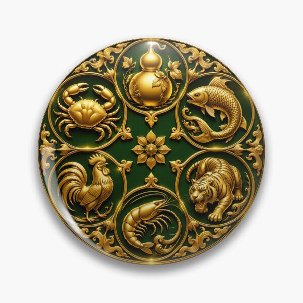 Item preview, Gourd Crab Fish — Thai Dice Game Gold Emblem designed and sold by NUFADE.
