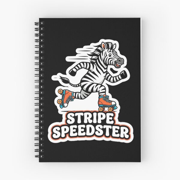 Item preview, Zebra wearing roller skates having fun designed and sold by Owcomm.