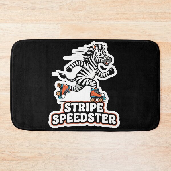 Item preview, Zebra wearing roller skates having fun designed and sold by Owcomm.