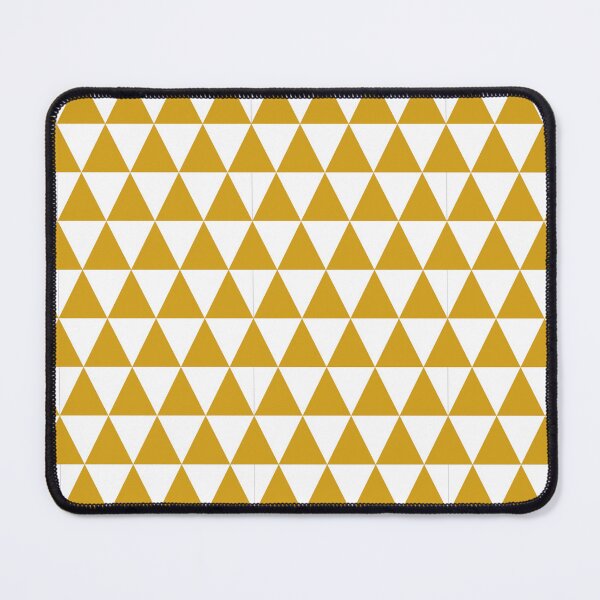 Item preview, White And Mustard Triangle Grid Pattern designed and sold by pattern-archive.