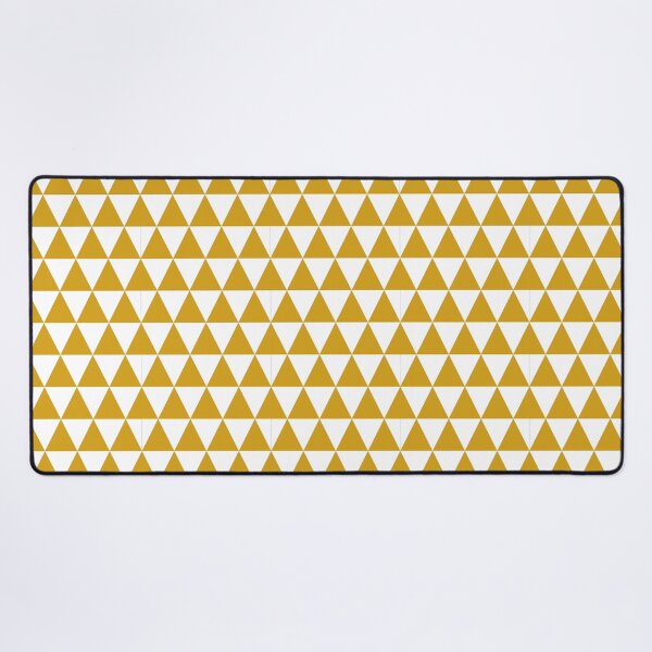 Item preview, White And Mustard Triangle Grid Pattern designed and sold by pattern-archive.