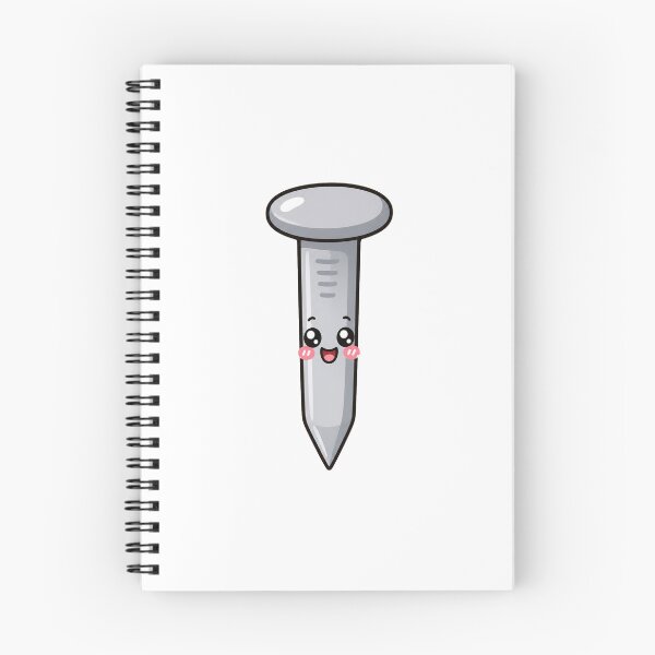 Item preview, Cute Kawaii Metal Nail Happy Hardware Tool Illustration designed and sold by Seculinator.