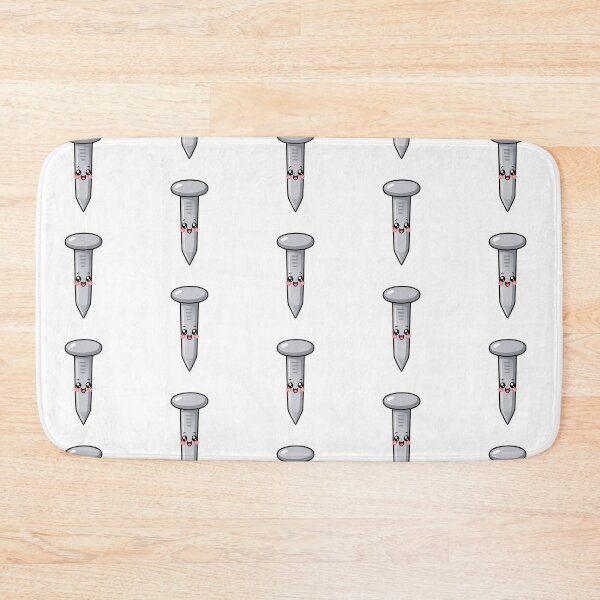 Item preview, Cute Kawaii Metal Nail Happy Hardware Tool Illustration designed and sold by Seculinator.