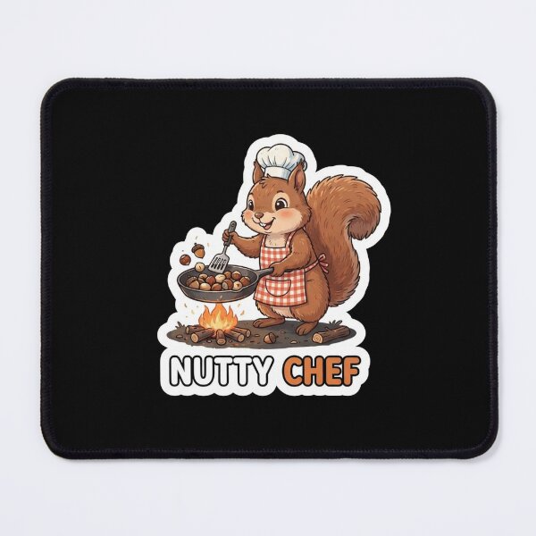 Item preview, Cute Squirrel Chef Cooking Roasted Nuts designed and sold by Owcomm.