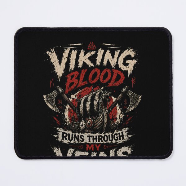 Item preview, Viking Blood Runs Through My Veins Norse Warrior Heritage Ancestry designed and sold by RetroMini2026.