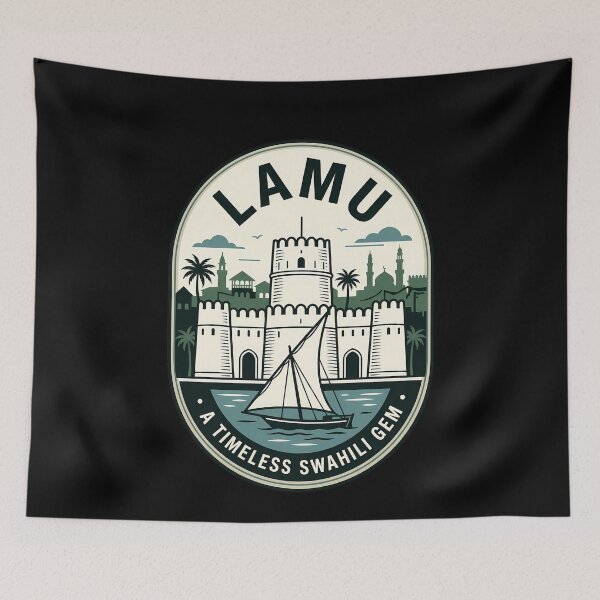 Item preview, Lamu Kenya Swahili Vintage Travel Emblem designed and sold by k3rstman1.