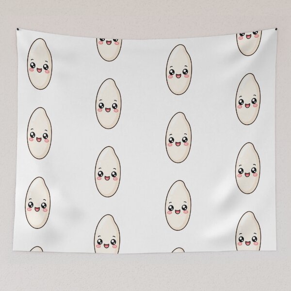 Item preview, Cute Kawaii Rice Grain Happy Food Illustration designed and sold by Seculinator.
