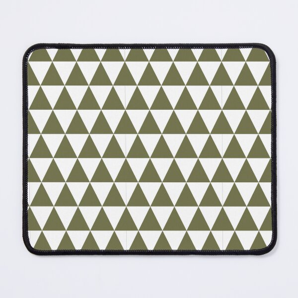 Item preview, White and Olive triangle grid    designed and sold by pattern-archive.