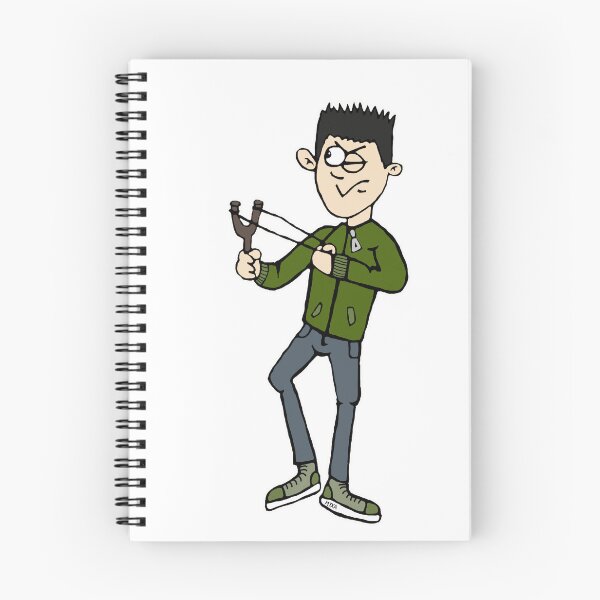 Item preview, Funny Boy with Slingshot Cartoon | Sarcastic Rebel Kid Attitude Sticker designed and sold by MyxaART.