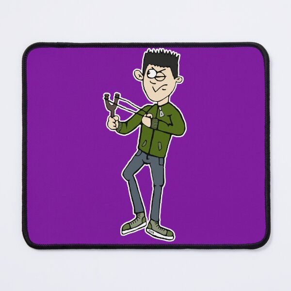 Item preview, Funny Boy with Slingshot Cartoon | Sarcastic Rebel Kid Attitude Sticker designed and sold by MyxaART.
