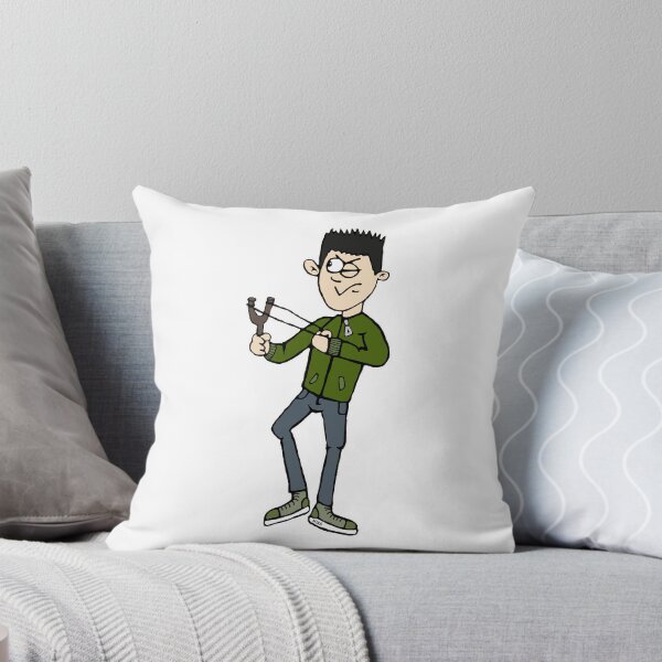 Item preview, Funny Boy with Slingshot Cartoon | Sarcastic Rebel Kid Attitude Sticker designed and sold by MyxaART.