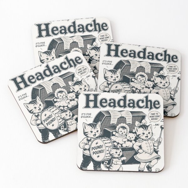 Item preview, F*ck Your Headache Cat Band Vintage Retro Graphic Tee designed and sold by Mystic & Celestial Art.