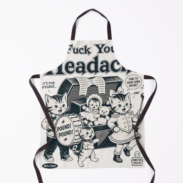 Item preview, F*ck Your Headache Cat Band Vintage Retro Graphic Tee designed and sold by Mystic & Celestial Art.