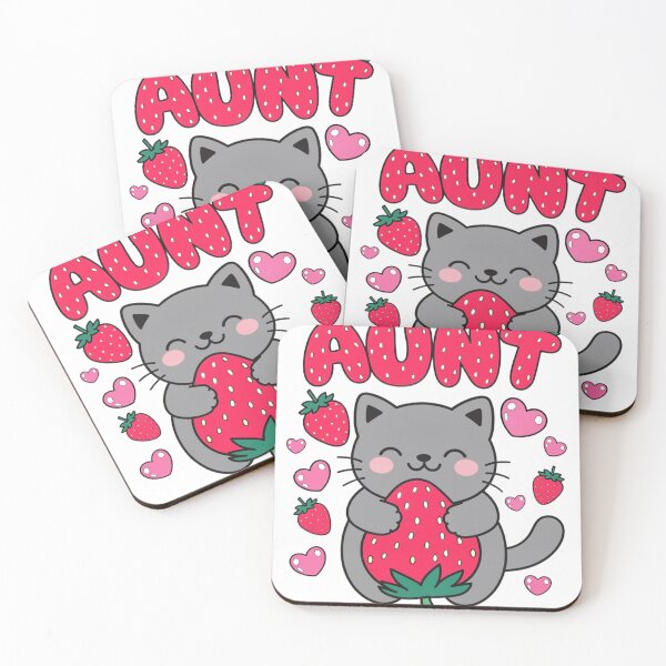 Item preview, Cute Strawberry Cat Aunt designed and sold by moch-vectors.