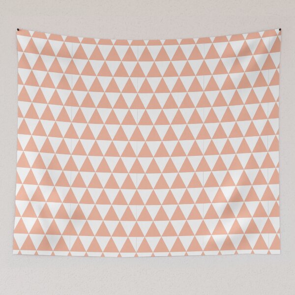 Item preview, White And Peach Triangle Grid Pattern designed and sold by pattern-archive.