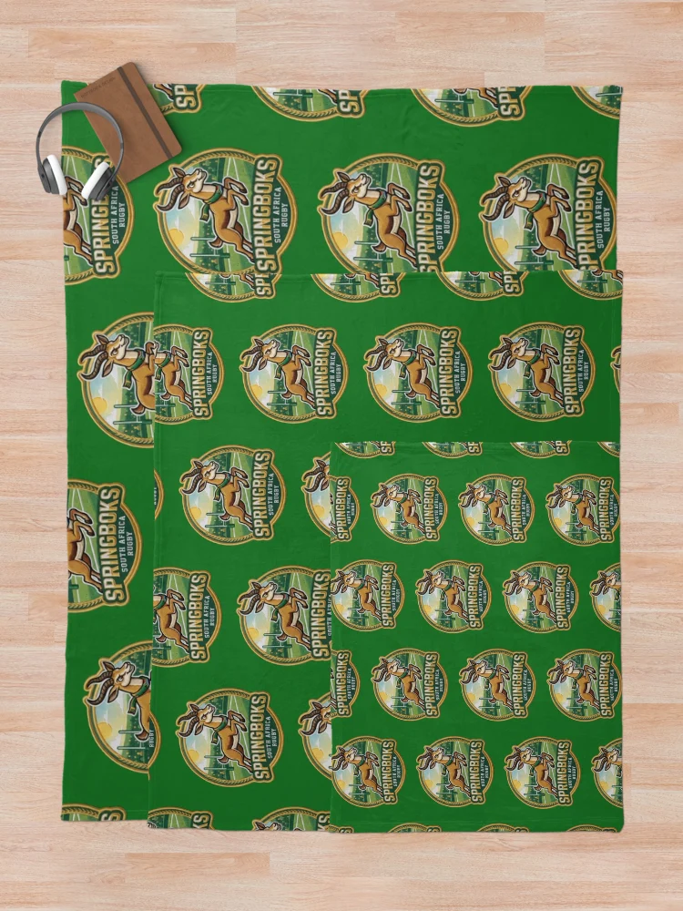 Thumbnail 5 of 6, Throw Blanket, Springboks Rugby  designed and sold by SaltCraft.