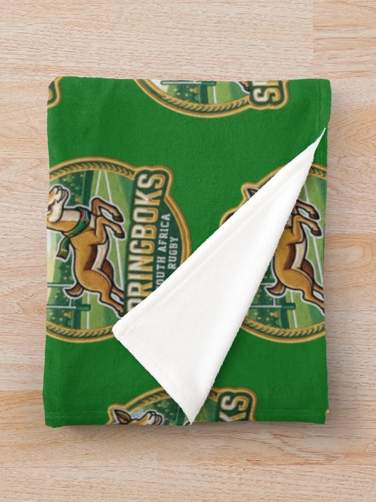 Thumbnail 3 of 6, Throw Blanket, Springboks Rugby  designed and sold by SaltCraft.