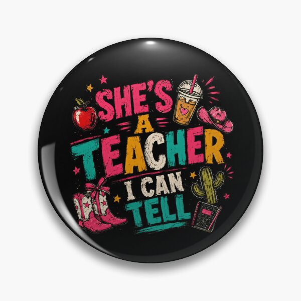 Item preview, She's A Teacher I Can Tell Woman Educator School Western Country designed and sold by RetroMini2026.