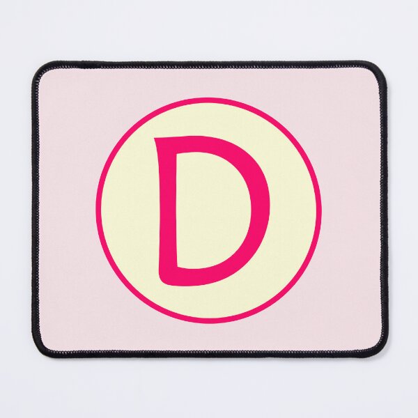 Artikelvorschau, Rosa Alphabet Buchstabe D Kreis entworfen und verkauft von Jeallan Designs.