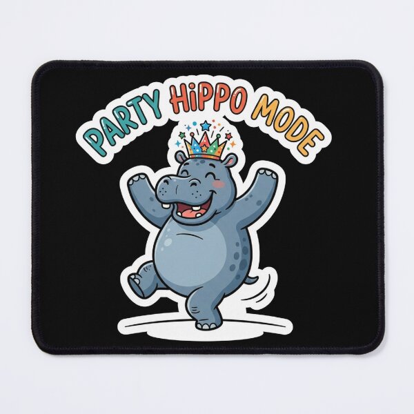 Item preview, Funny Dancing Hippo Party Animal Celebration designed and sold by Owcomm.