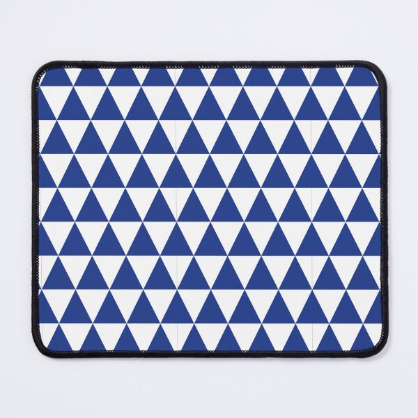 Item preview, White And Royal Blue Triangle Grid Pattern designed and sold by pattern-archive.