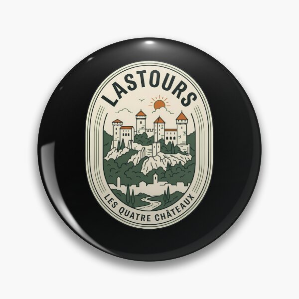 Item preview, Lastours Les Quatre Châteaux Vintage Travel Emblem designed and sold by k3rstman1.