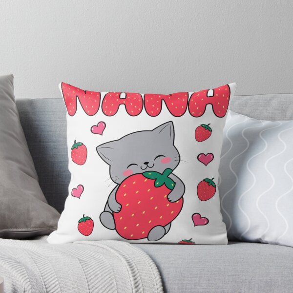 Aperçu de l'œuvre Chat fraise mignon Nana créée et vendue par moch-vectors.