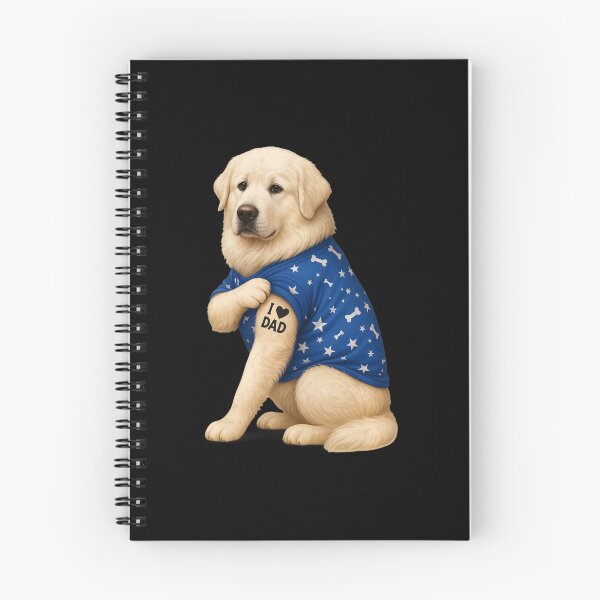 Item preview, Golden Retriever I Heart Dad Tattoo Design designed and sold by GiaoCalonas.