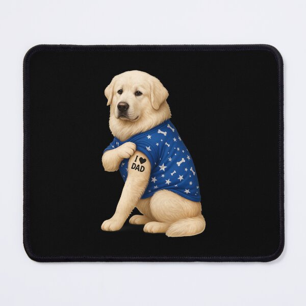 Item preview, Golden Retriever I Heart Dad Tattoo Design designed and sold by GiaoCalonas.