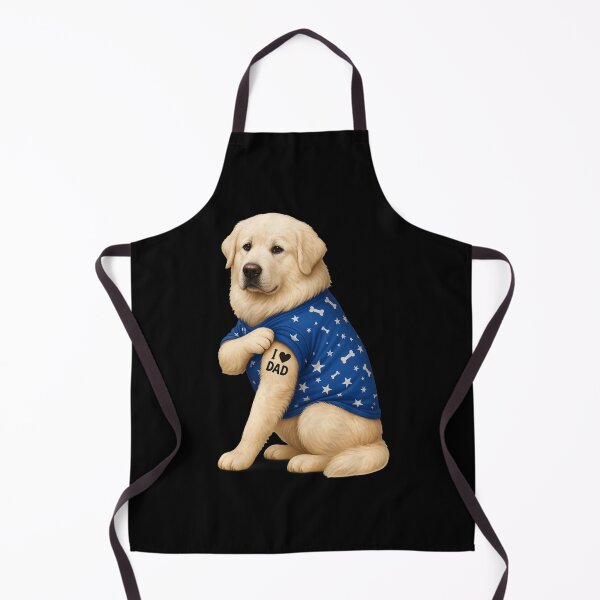 Item preview, Golden Retriever I Heart Dad Tattoo Design designed and sold by GiaoCalonas.