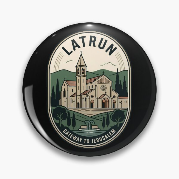 Item preview, Latrun Abbey Jerusalem Gateway Vintage Travel Emblem designed and sold by k3rstman1.