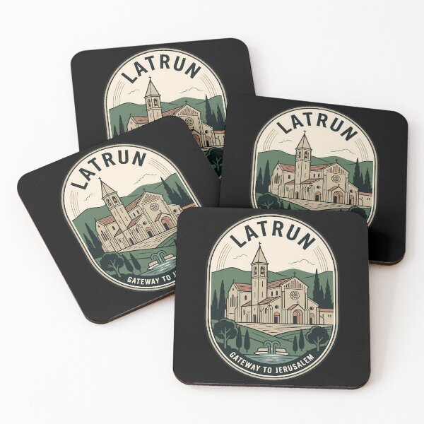 Item preview, Latrun Abbey Jerusalem Gateway Vintage Travel Emblem designed and sold by k3rstman1.