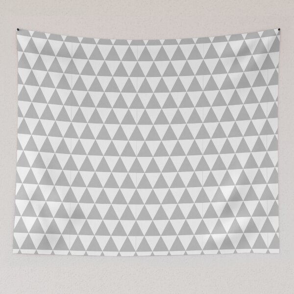 Item preview, White And Silver Triangle Grid Pattern designed and sold by pattern-archive.