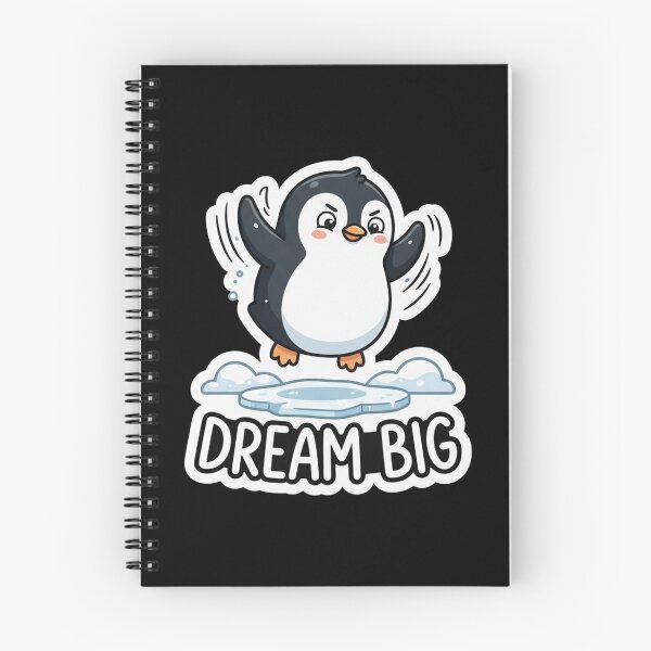 Item preview, Cute Penguin Jumping Dream Big Illustration designed and sold by Owcomm.