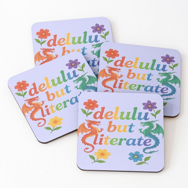 Item preview, Delulu But Literate Rainbow Dragon Book Lover Design designed and sold by BookedAndDesign.