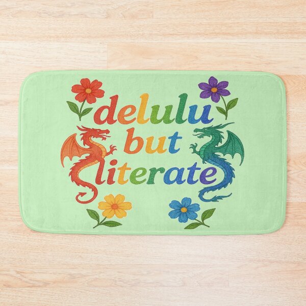 Item preview, Delulu But Literate Rainbow Dragon Book Lover Design designed and sold by BookedAndDesign.