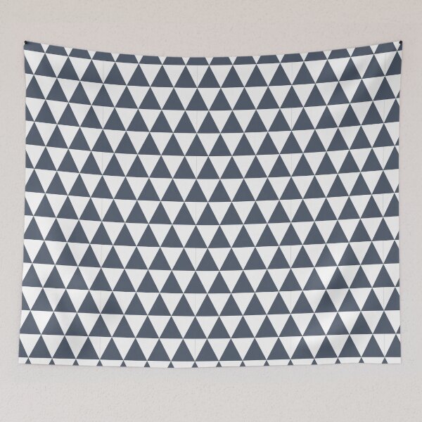 Item preview, White And Slate Triangle Grid Pattern designed and sold by pattern-archive.
