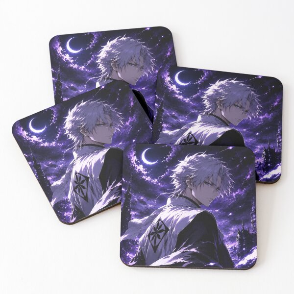 Item preview, Hitsugaya Toshiro |Moonlit Soul Reaper Warrior | Dark Fantasy Katana Anime Art Purple Night Aesthetic designed and sold by Dyan4.