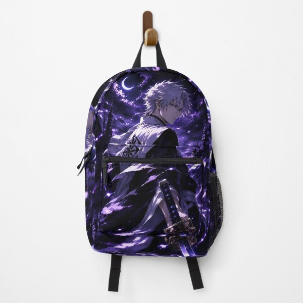 Item preview, Hitsugaya Toshiro |Moonlit Soul Reaper Warrior | Dark Fantasy Katana Anime Art Purple Night Aesthetic designed and sold by Dyan4.