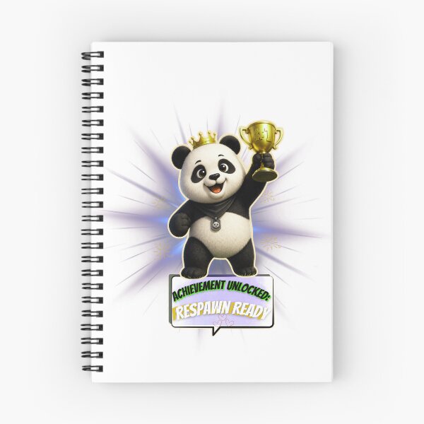 Item preview, Cute Gamer Panda Achievement Unlocked Respawn Ready Gaming Sticker designed and sold by EnginerdStudio.