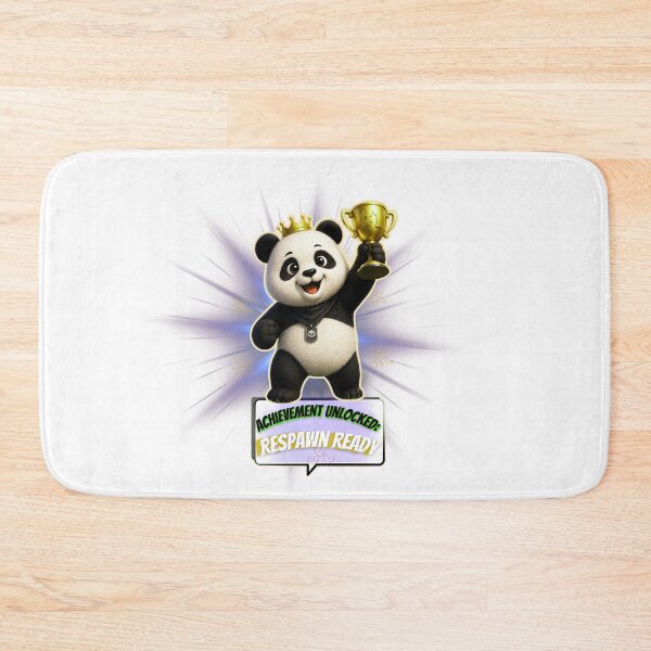 Item preview, Cute Gamer Panda Achievement Unlocked Respawn Ready Gaming Sticker designed and sold by EnginerdStudio.
