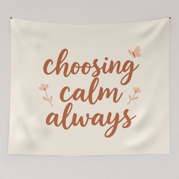 Item preview, Choosing Calm Always – Healing Lifestyle Affirmation Quote designed and sold by CosmicQuietLab.