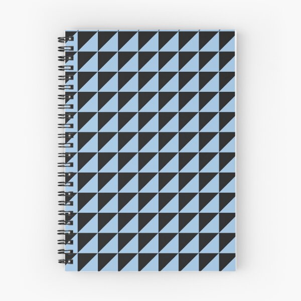Item preview, Black And Baby Blue Triangle Mosaic Pattern designed and sold by pattern-archive.