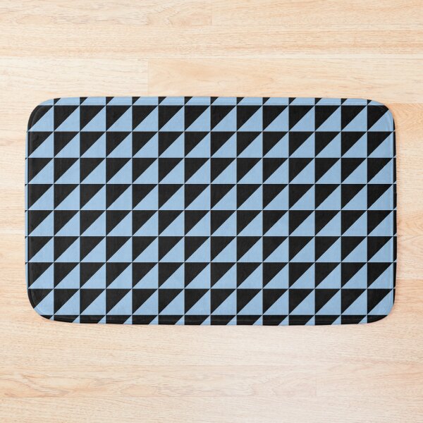 Item preview, Black And Baby Blue Triangle Mosaic Pattern designed and sold by pattern-archive.