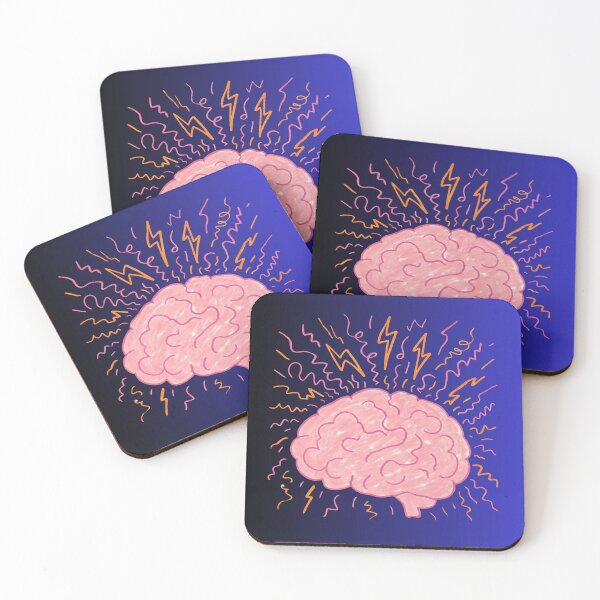 Item preview, Brainstorm Energy - Vibrant Electric Brain Illustration designed and sold by ranivibes008.