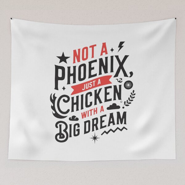 Item preview, Funny Chicken Motivation Typography Quote designed and sold by smdrndr.