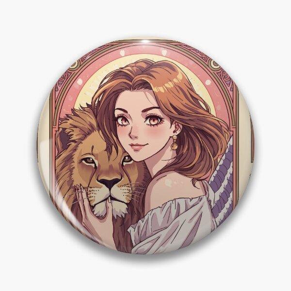 Item preview, Leo Zodiac Goddess with Lion Art | Leo Energy Celestial Astrology Illustration | Anime Fantasy Girl | Horoscope Zodiac Wall Art | Leo Birthday Gift | Art Nouveau Decor designed and sold by RSDigitalPrintDesign.